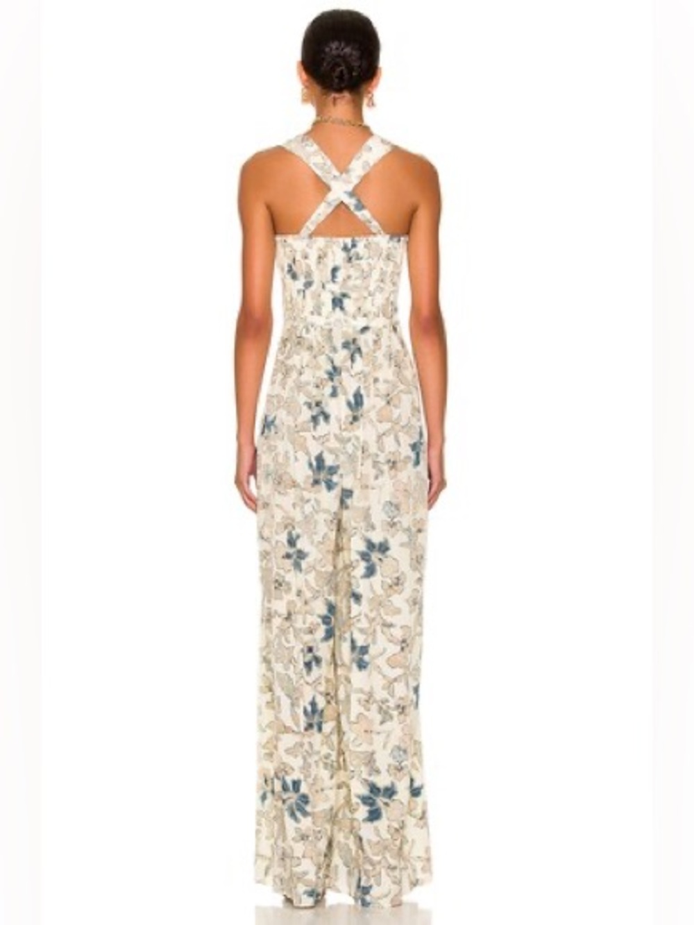 Ulla Johnson Floral Silk Wide-Leg Josephina Jumpsuit Size 2 - Picture 3 of 11